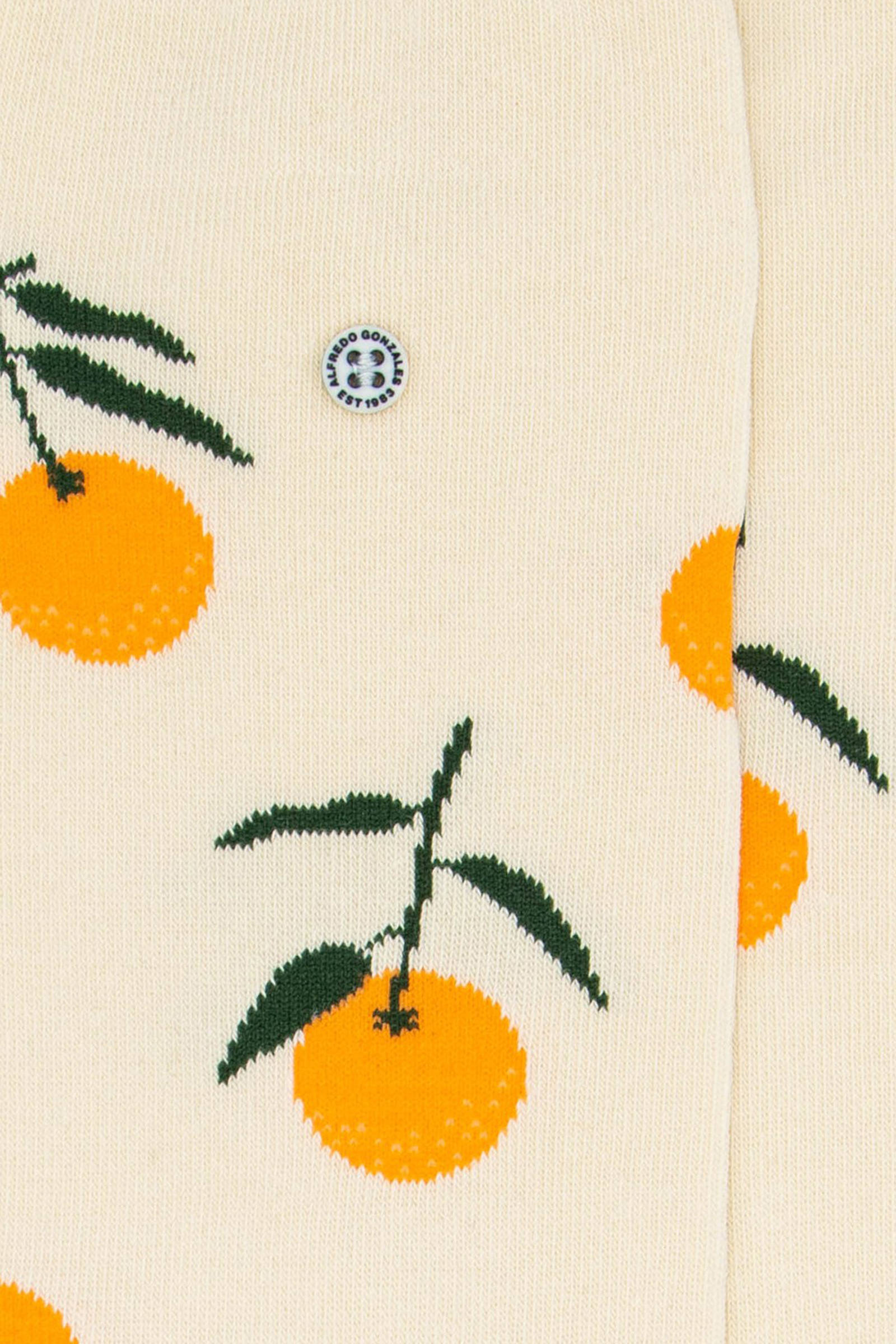 Alfredo Gonzales sokken Tangerine ecru/oranje