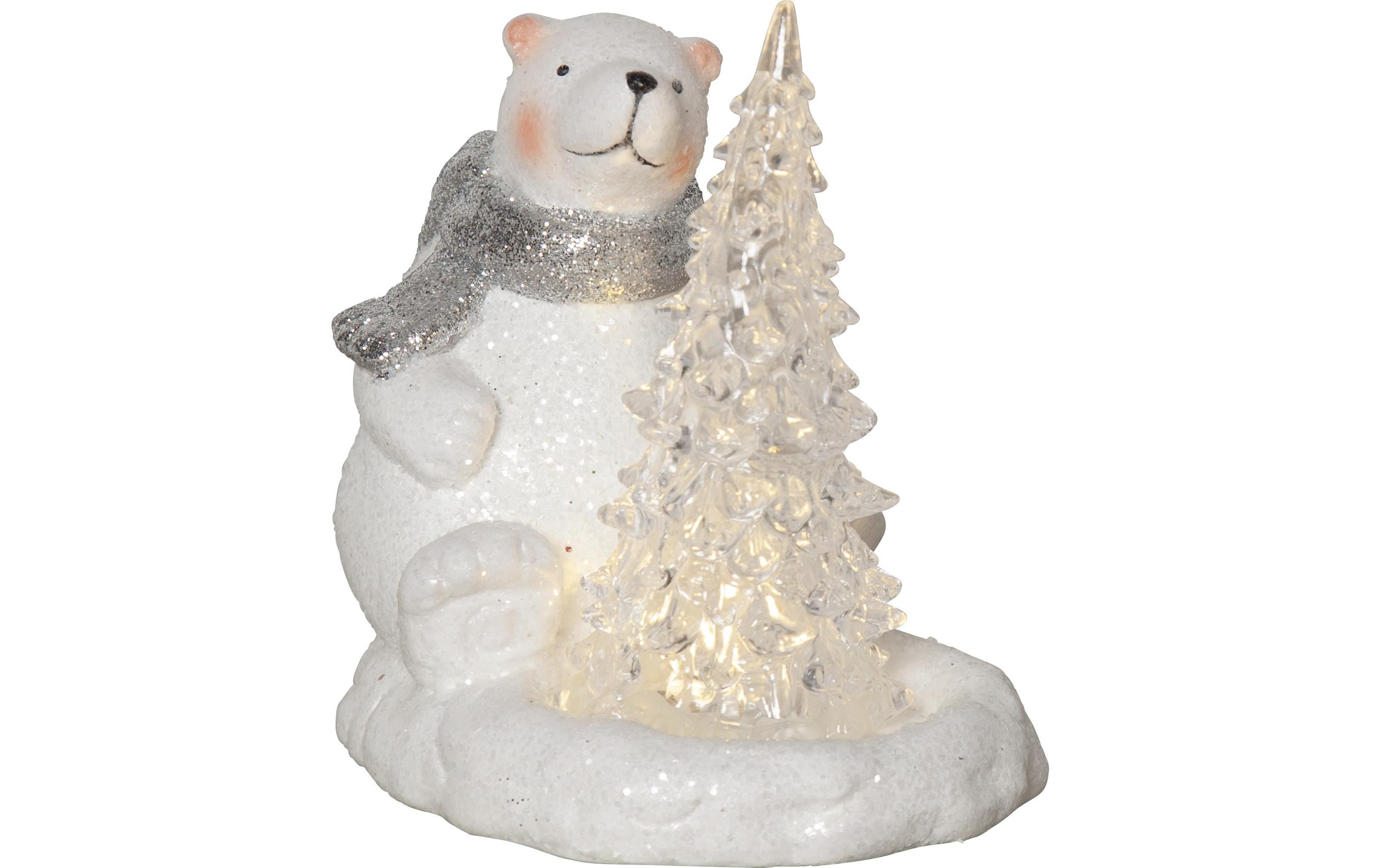 LED-Figur Polare, 14 cm, WeissDekorativer Eisbär