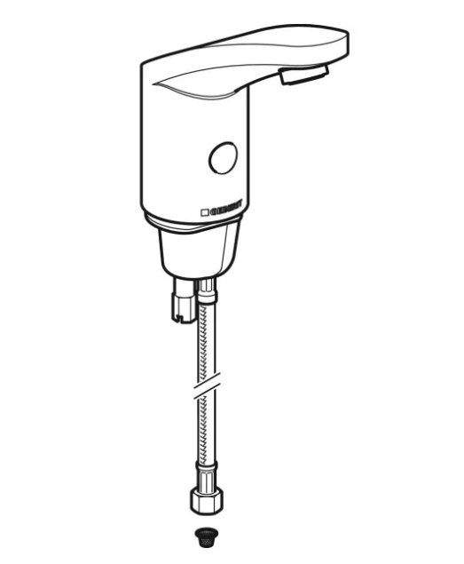 Geberit Hytronic 85 1-gats wastafelkraan koud of gemengd water chroom