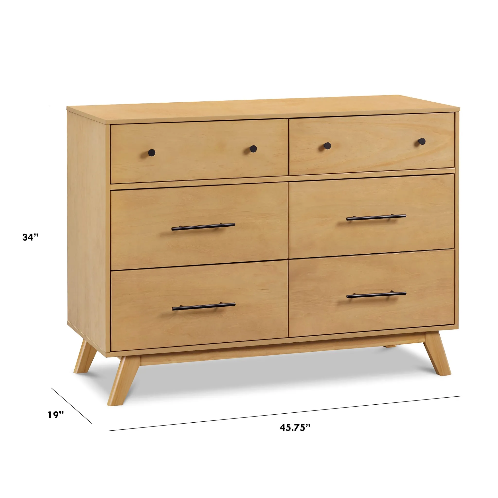 DaVinci Bureau 6 Tiroirs Otto - Miel