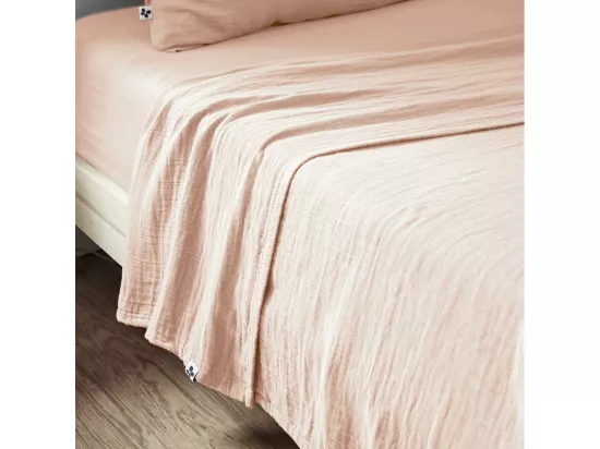 OUREA - Drap Plat 270x300cm Gaze de Coton Guimauve