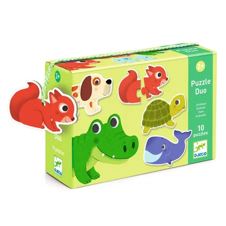 Djeco Lernspiele: Puzzle duo: Tiere, 20 Teile