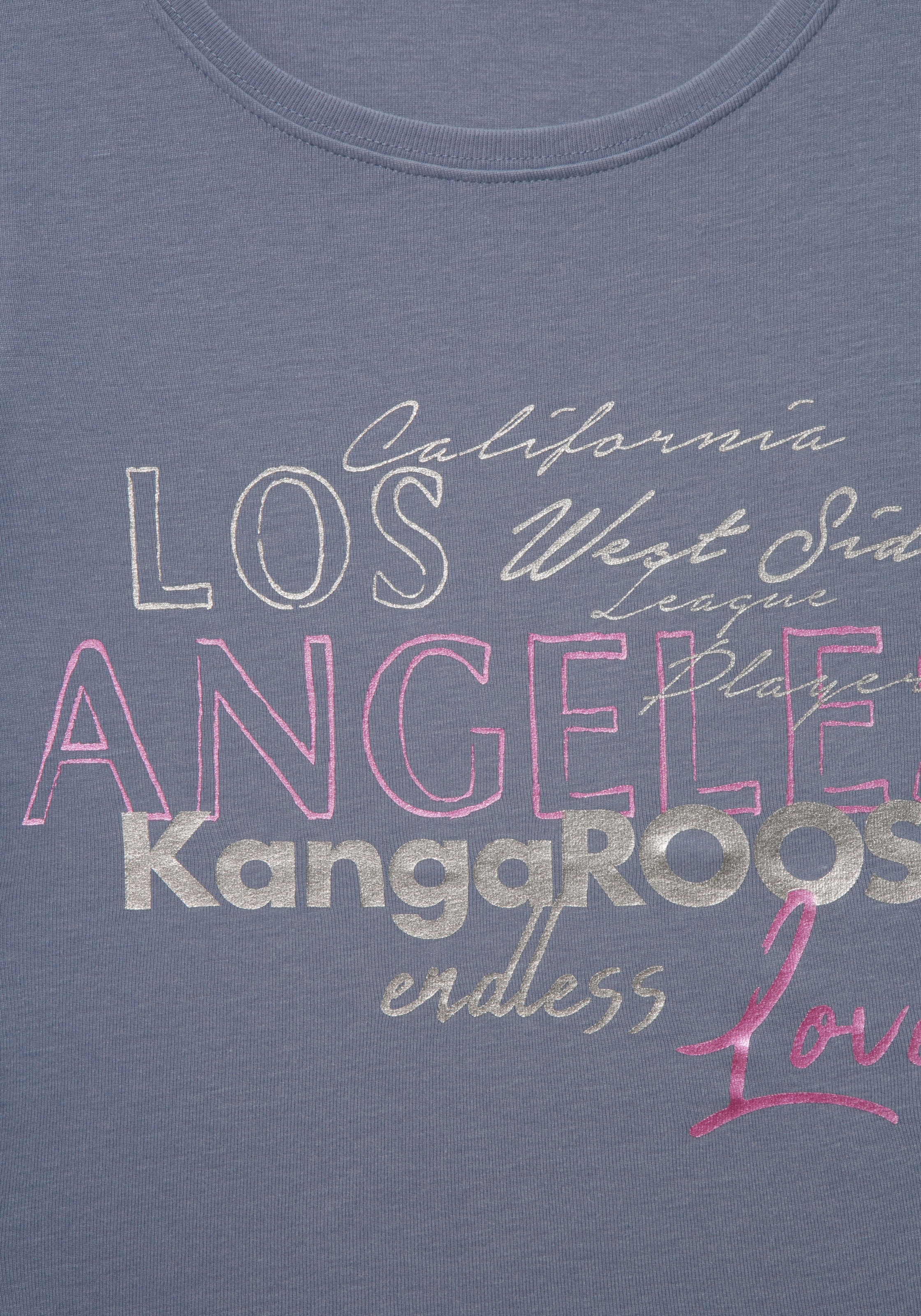 KangaROOS Langarmshirt , sehr figurbetonte Passform,  aus dehnbarer Rippware