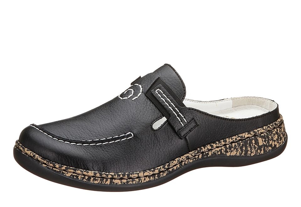 Rieker Clog  , Sommerschuh, Schlappen mit Stretcheinsatz