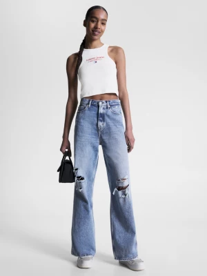 Regata cropped slim fit com logo