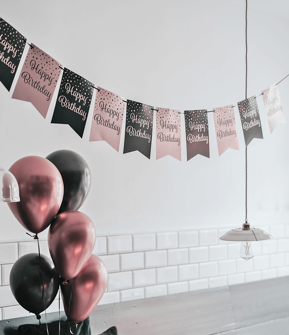 Slinger 30 Jaar Roze Zwart 6m