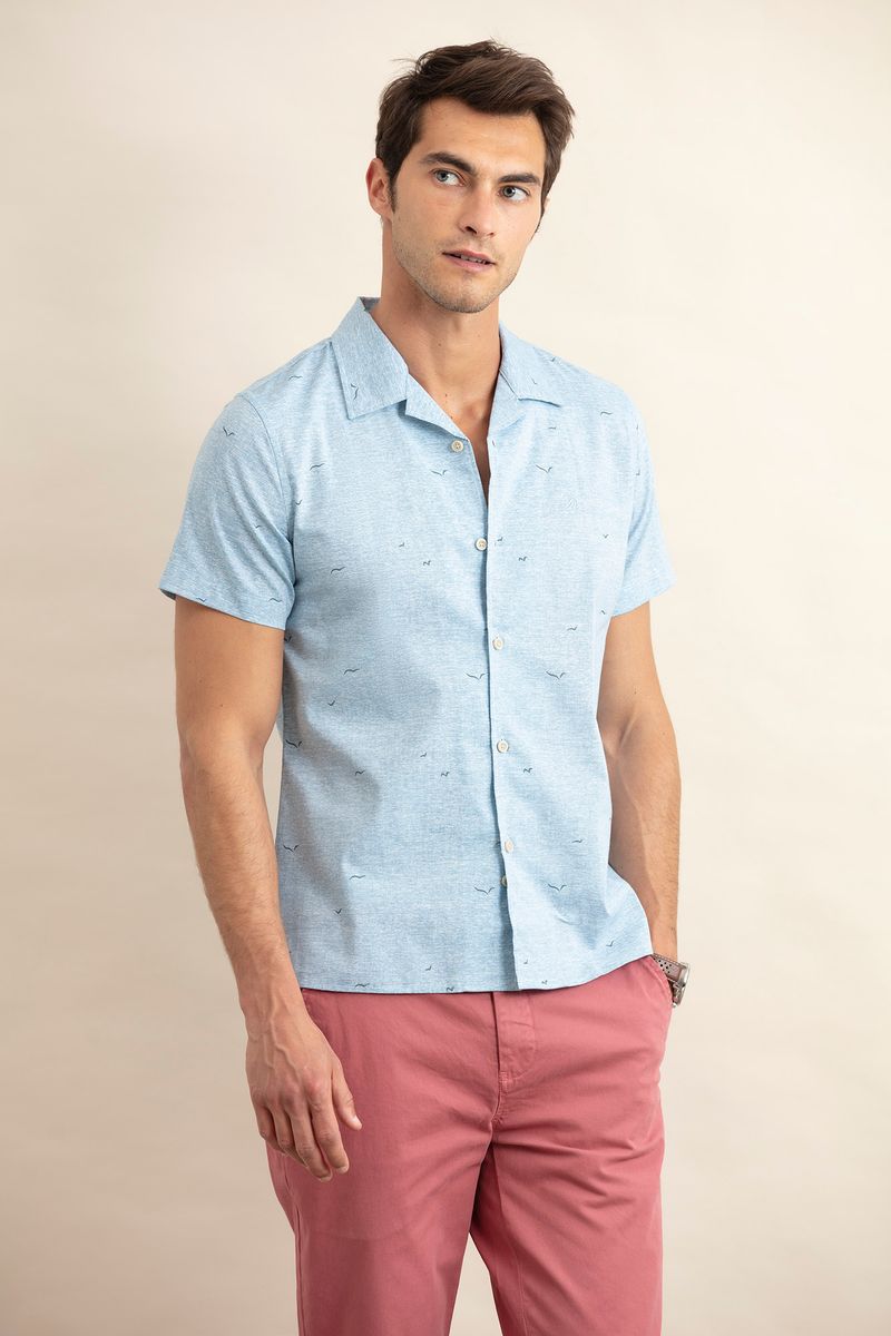 CAMISA  MANGA CURTA ESTAMPADA