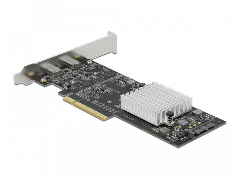 Delock PCI-Express-Karte USB 3.2 Gen2x2 - 2x USB-C PCIe-Schnittstellenkarte mit zwei USB 3.2 Gen. 2x2 Typ-C-Buchsen