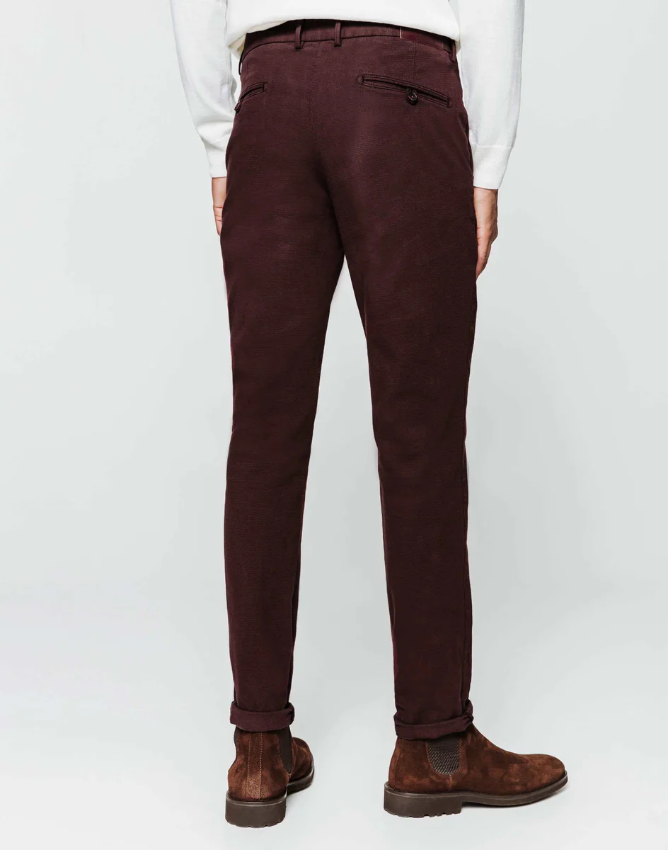 Chino slim bordeaux