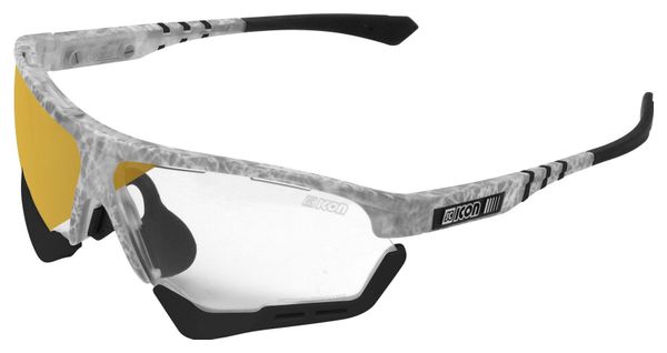 Scicon Sports Aerocomfort SCN XT XL Lunettes De Soleil De Performance Sportive (Miroir De Bronze Photocromique Scnxt/Matt Gelé)