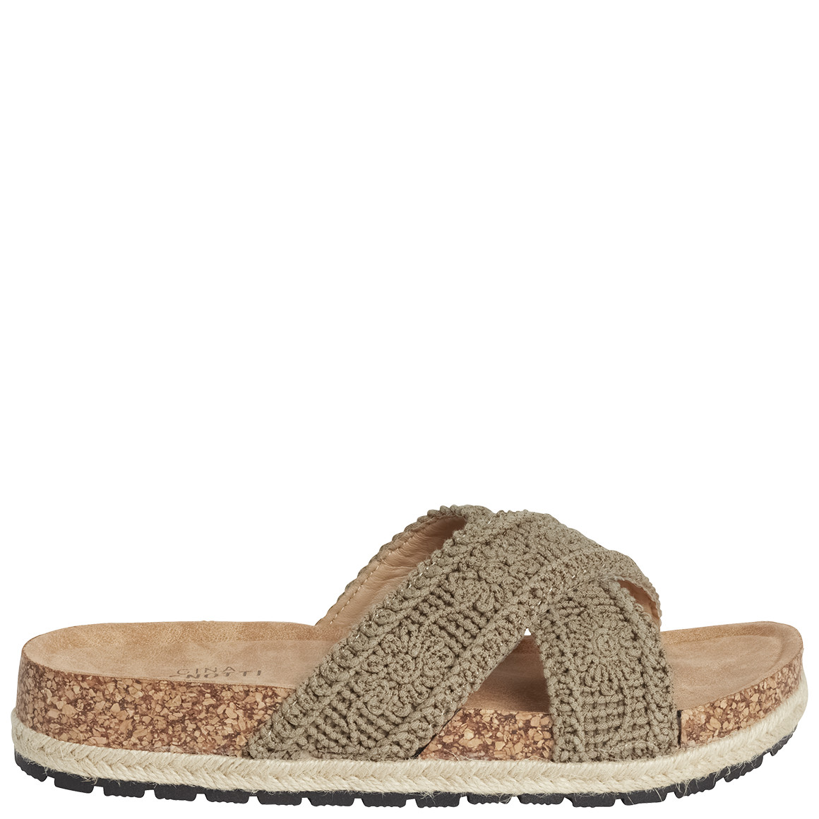 Gina Benotti Damen Sandalen mit überkreuzten Riemen beige