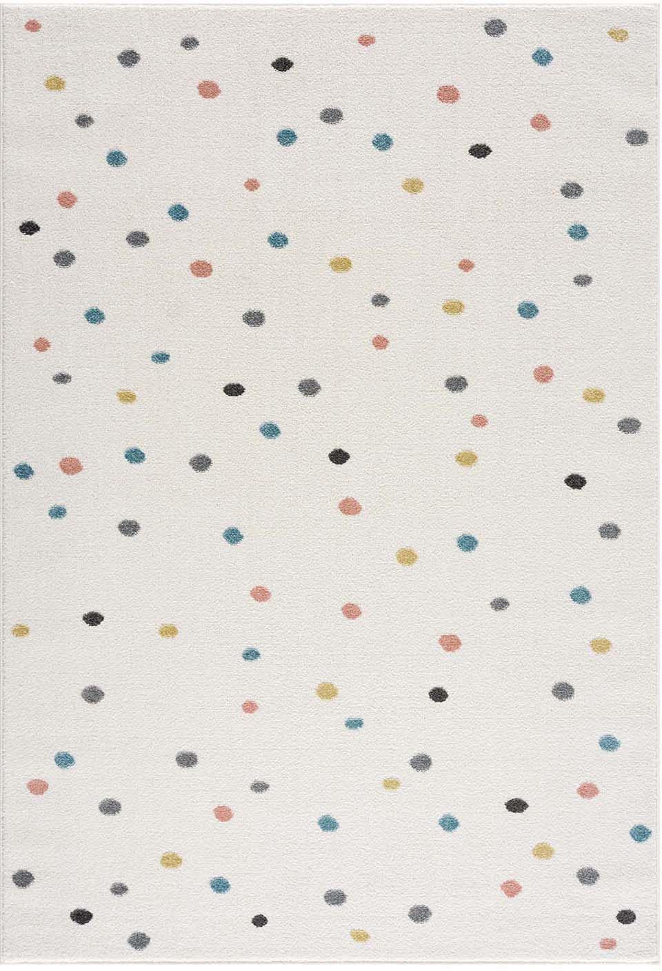 Carpet City Kinderteppich »Anime9396« rechteckig 11 mm Höhe Spielteppich, Bunte Punkte, Weicher Flor, Pflegeleicht, Kinderzimmer
