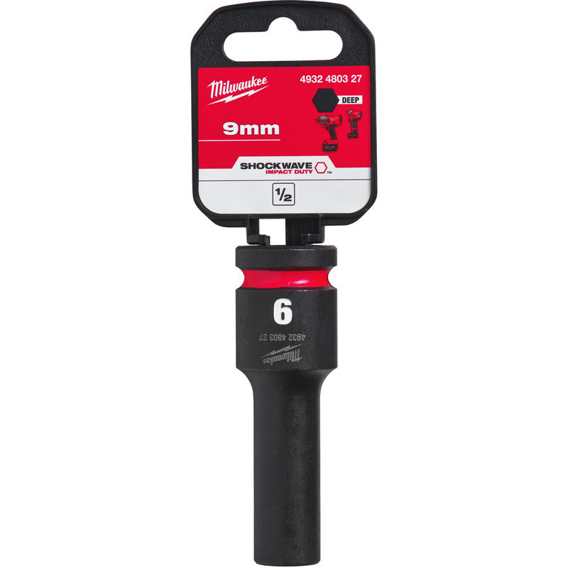 Milwaukee slagdop Shockwave 1/2 lang 9mm*