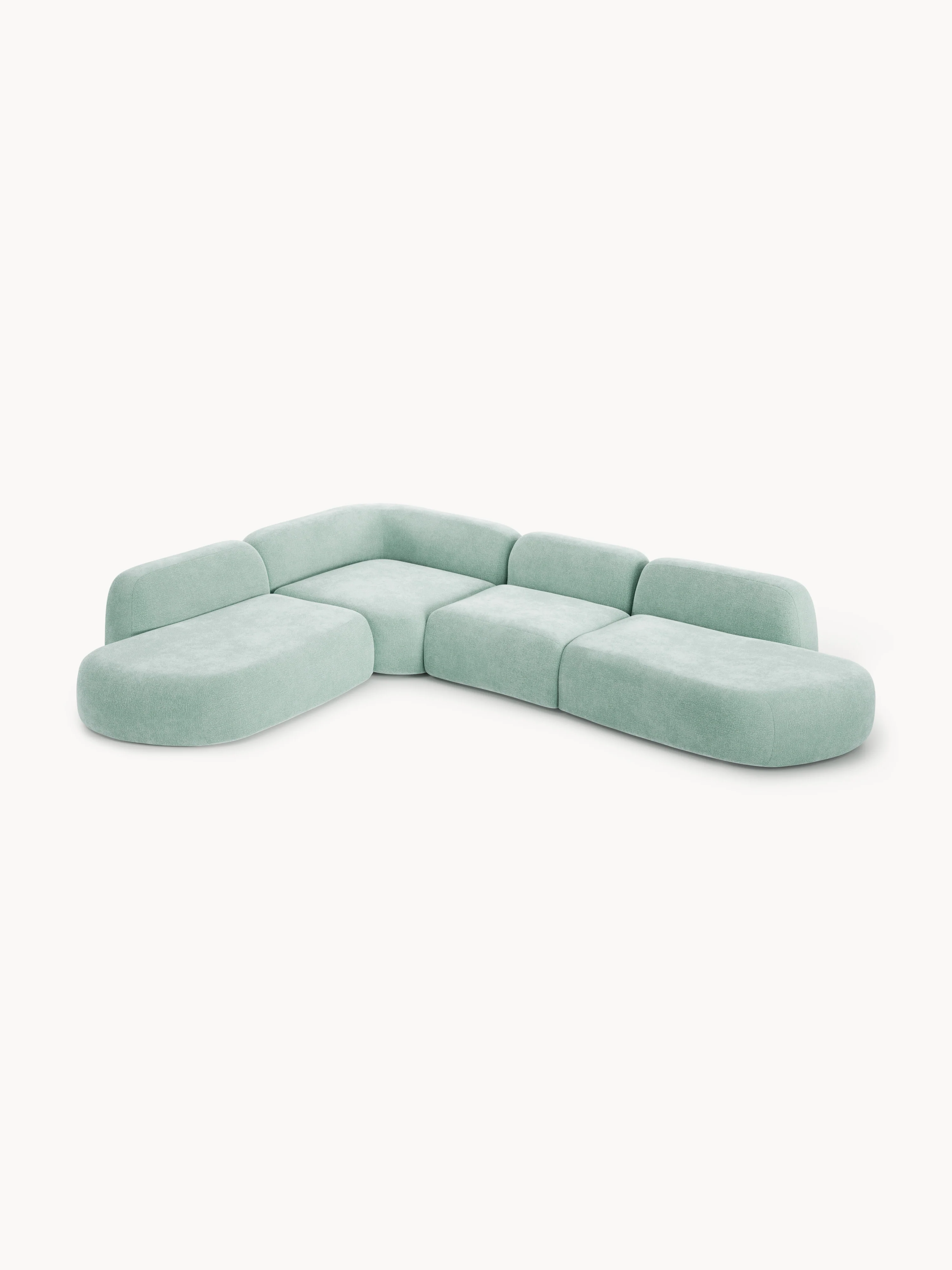 XL modulaire hoekbank Wolke met chaise longue