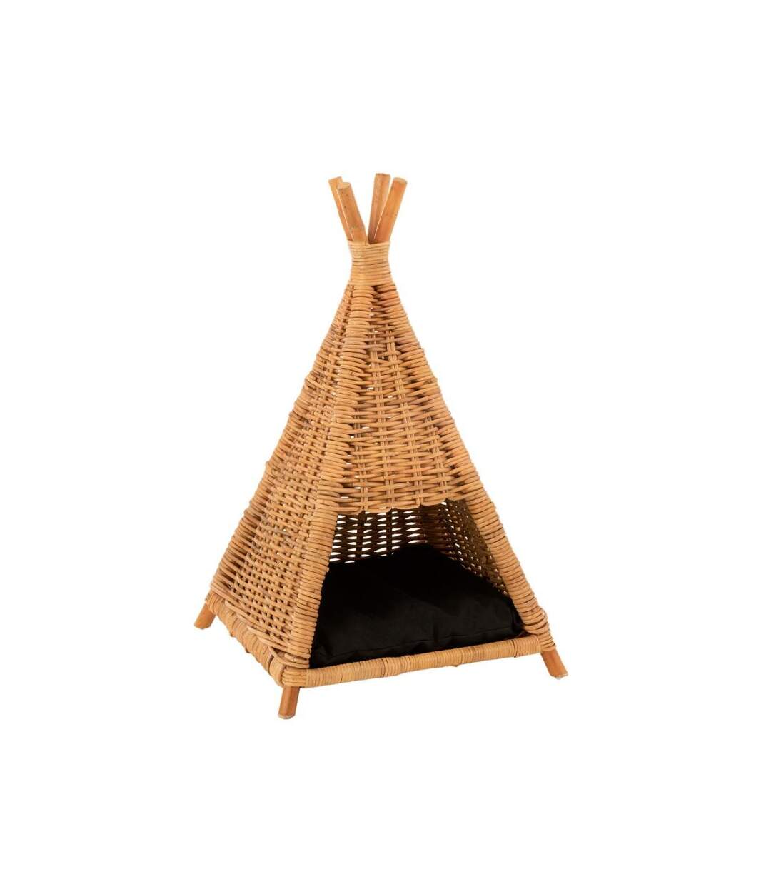 Paris Prix - Tipi Pour Chat En Rotin coussin 72cm Jaune Miel