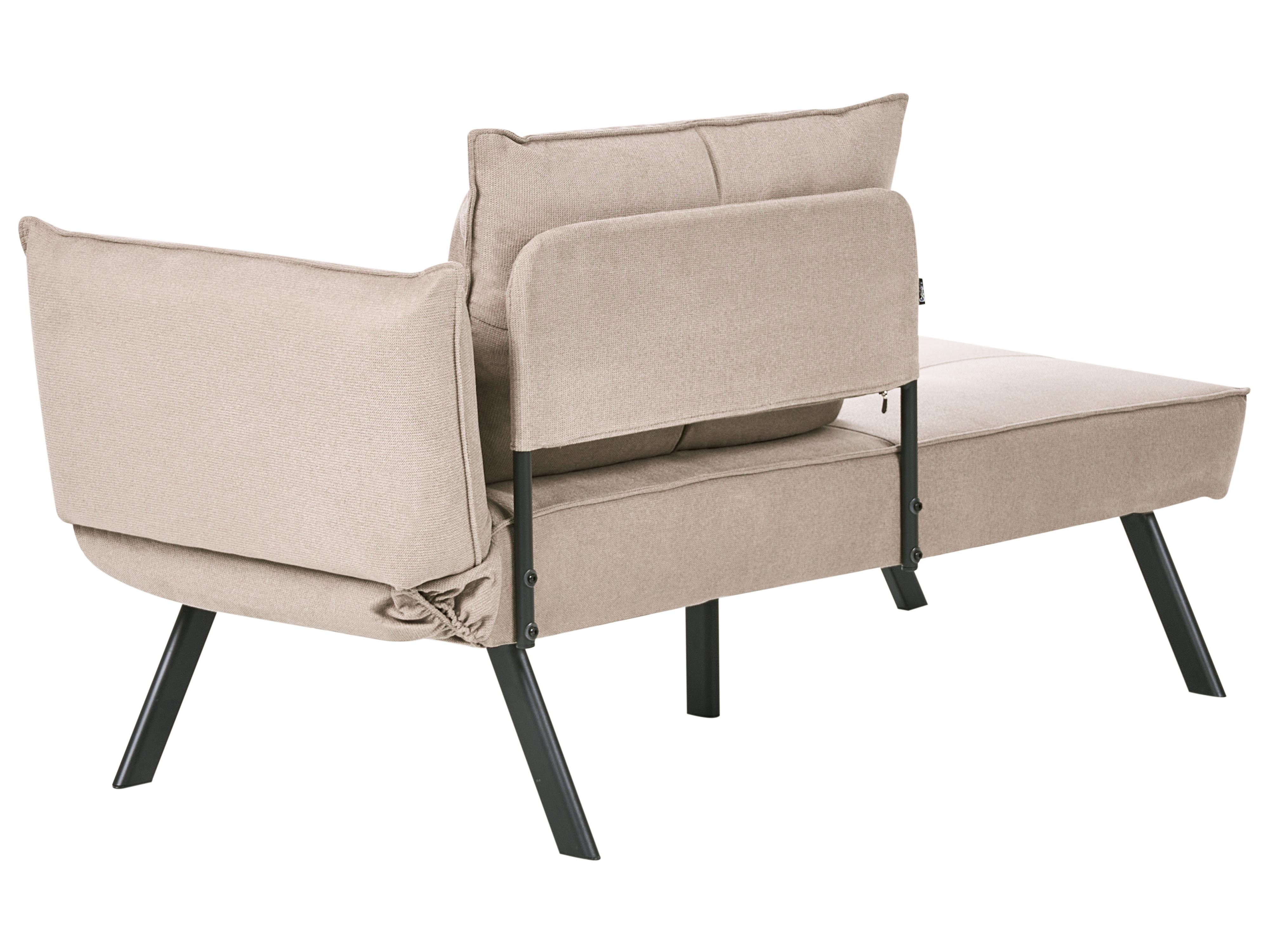 Rechtszijdige chaise longue ROCAMADOUR Stof Taupe
