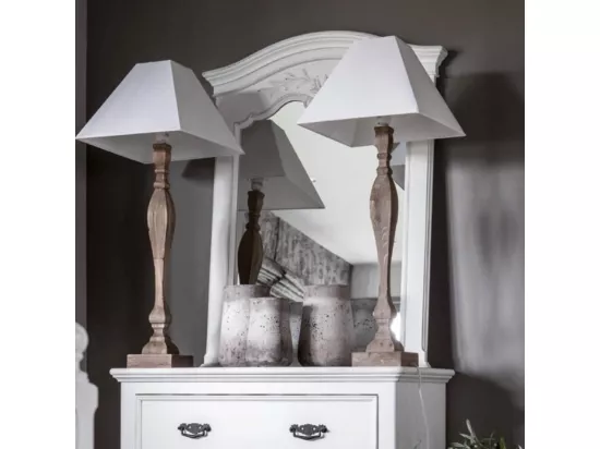Miroir trumeau MDF Blanc - Romance Interior's