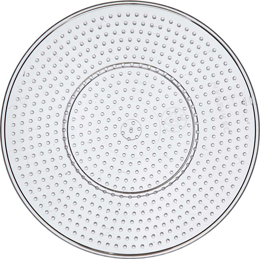 Perleplade - Stor Rund - Medium - Ø 15 CM - Klar - 10 Stk