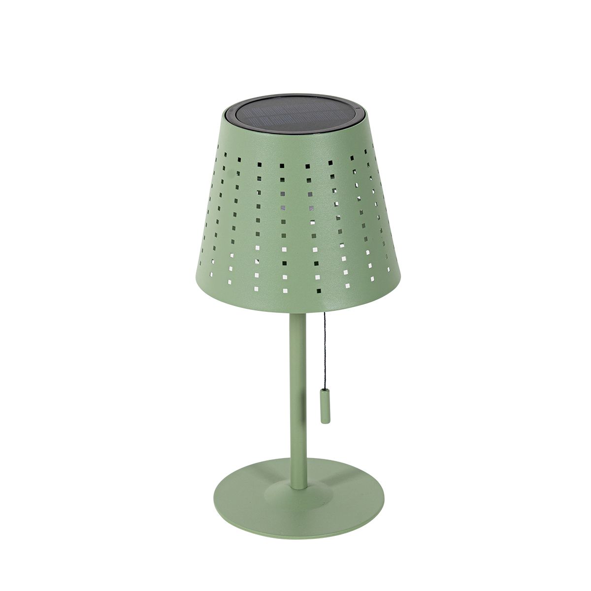 Buiten tafellamp groen incl. LED 3-staps dimbaar oplaadbaar en solar - Ferre