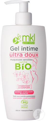 MKL Green Nature Gel Intime Ultra-Doux Muqueuses Sensibles Bio Flacon Pompe 200ml
