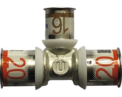 Uponor T-stuk, gereduceerd, 20 x 16 x 20 mm