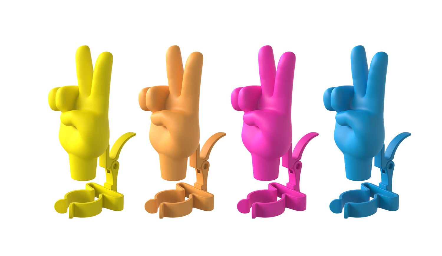 Winkee - Flaskeprop - Peace Hand - Set of 4