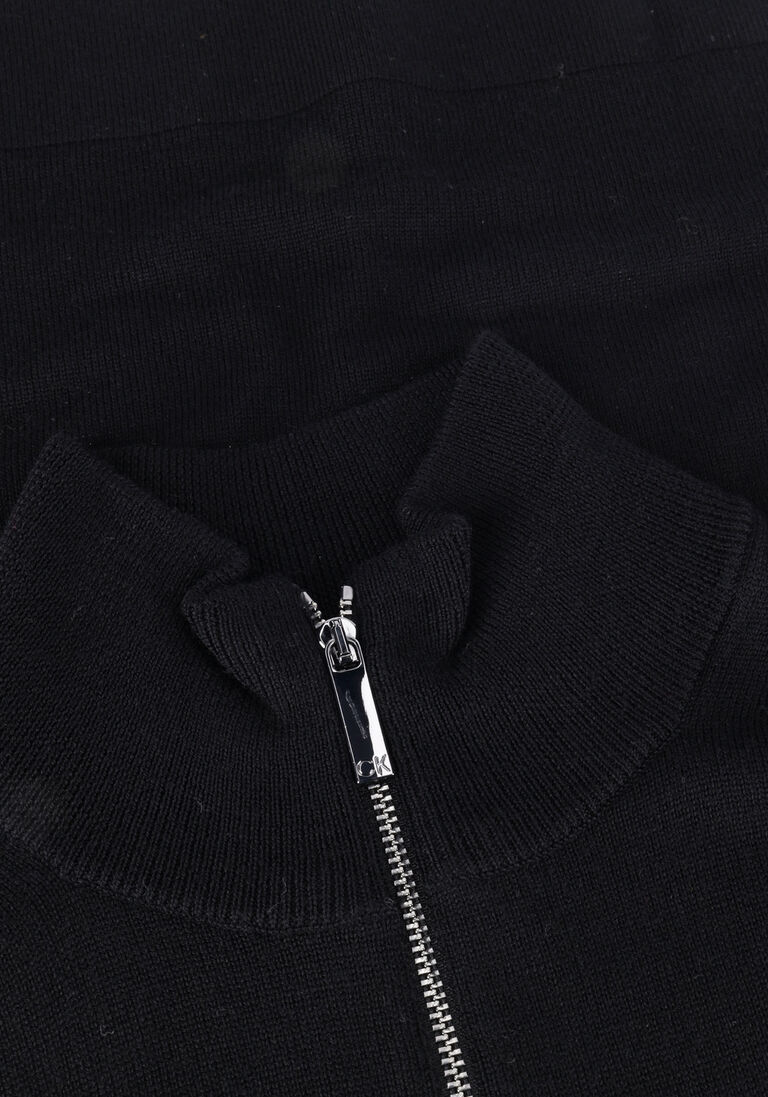CALVIN KLEIN zwarte calvin klein trui superior wool quarter zip