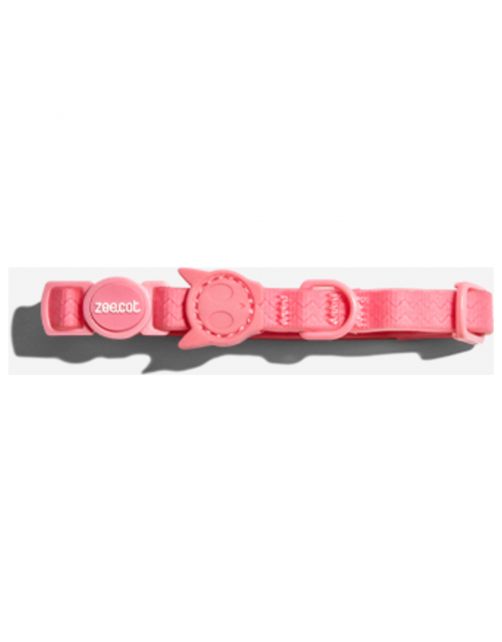 Zee.Dog Neopro Bubblegum Halsband Kat - Kattenhalsband - 20-30x1.0 cm Roze One Size