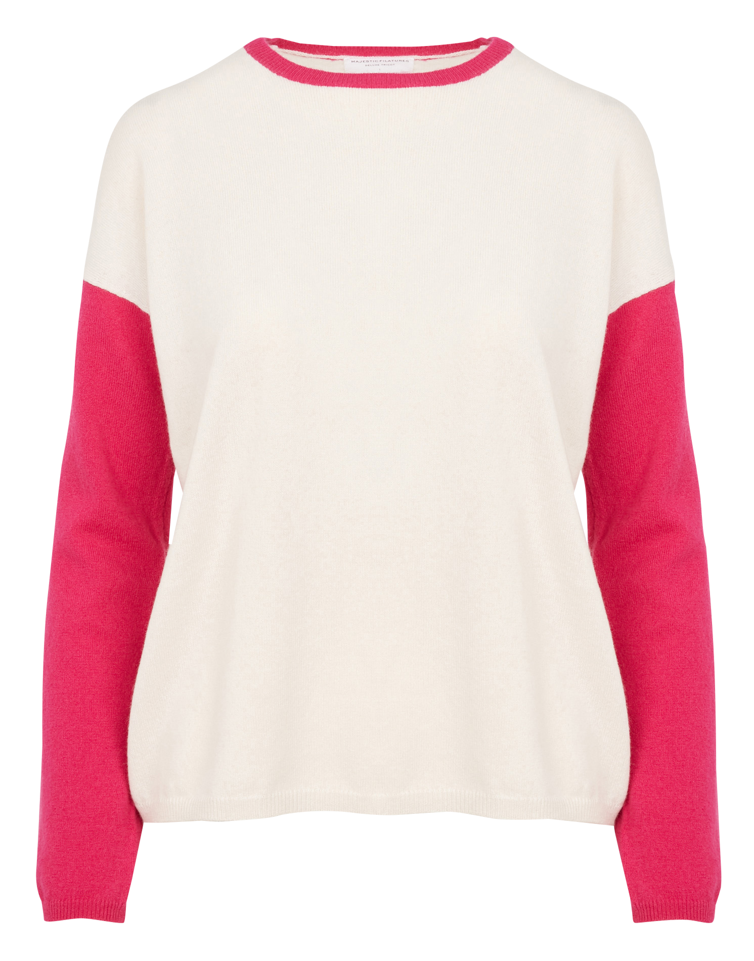 Pull ample col rond en cachemire | Multicolore