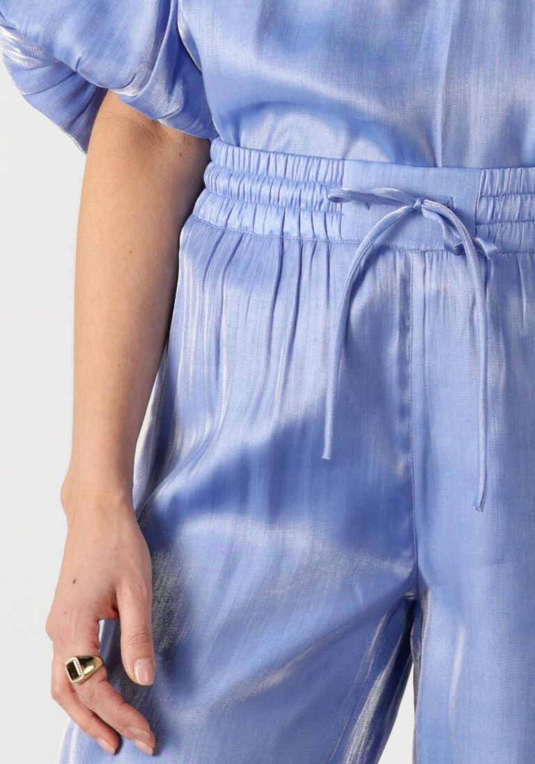 blauwe dante6 pantalon soir shimmer wide leg pants
