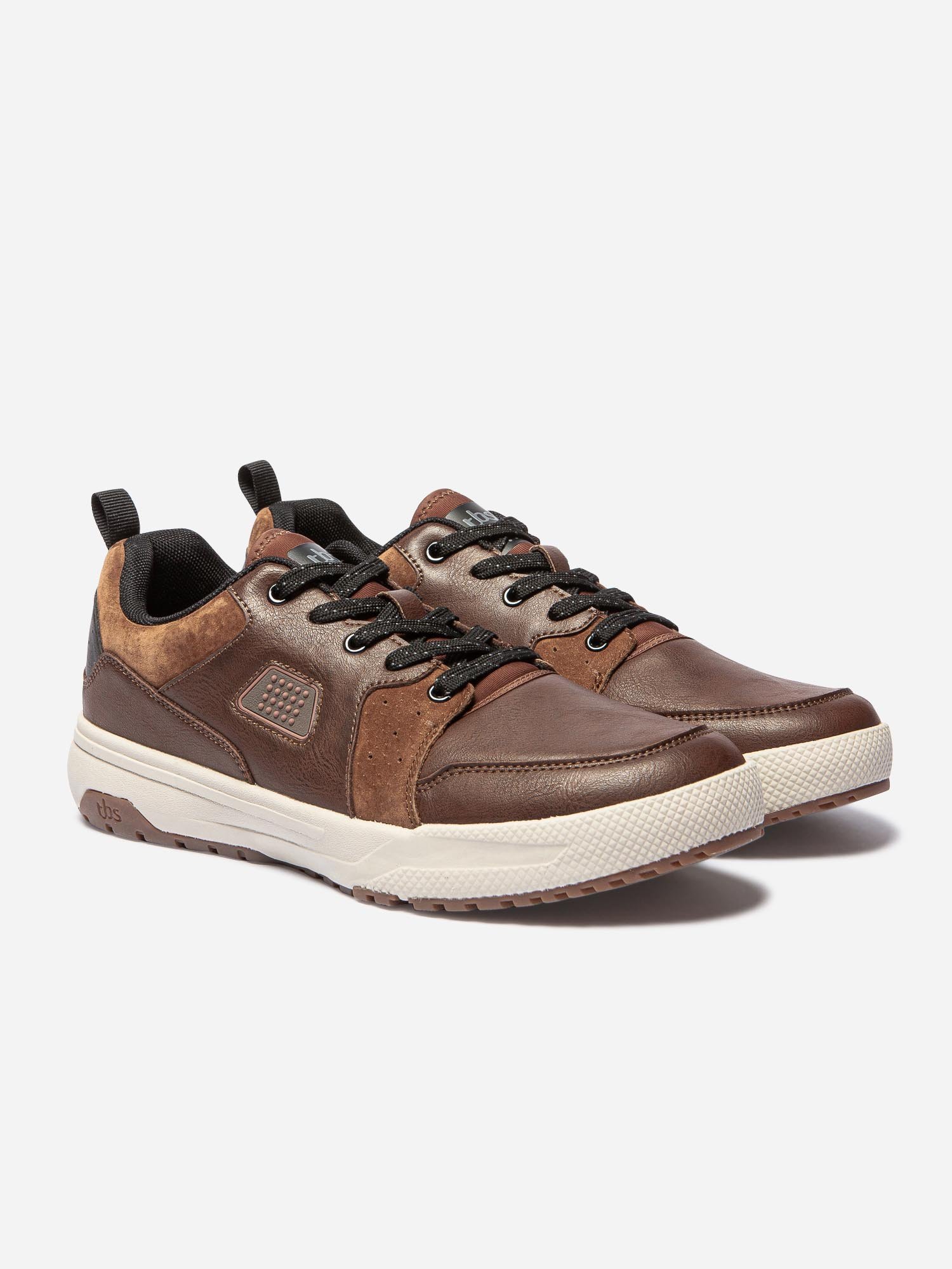 Baskets Homme Confort Dessus Cuir Tabac