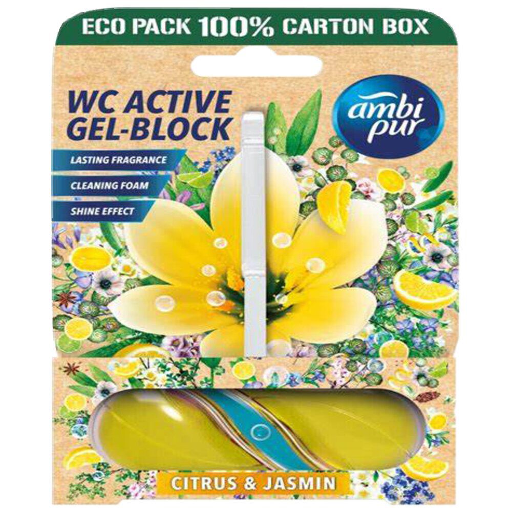 Bloc WC gel actif Ambi Pur parfum Citron Jasmin