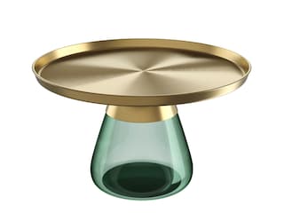 Puro Couchtisch DROP 71 cm Bronze / Flaschengrün