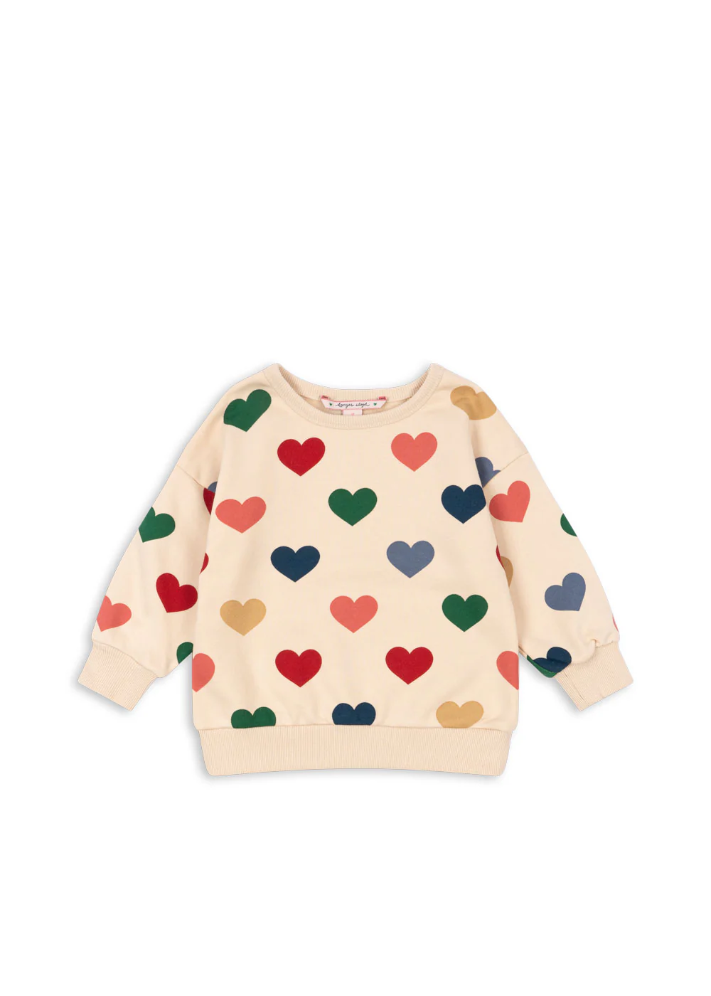 lou sweatshirt - bon coeur coloré - 12M