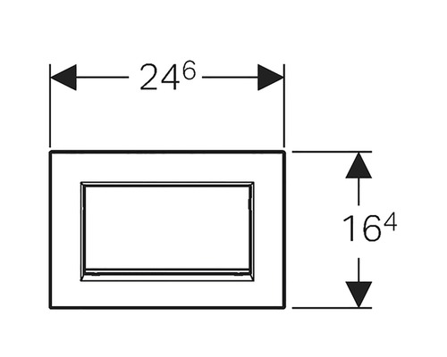GEBERIT Sigma 30 opschroefbare bedieningsplaat, geborsteld chroom afwerking / geborsteld chroom drukknop / glanzende sierlijst 115.893.KX.1
