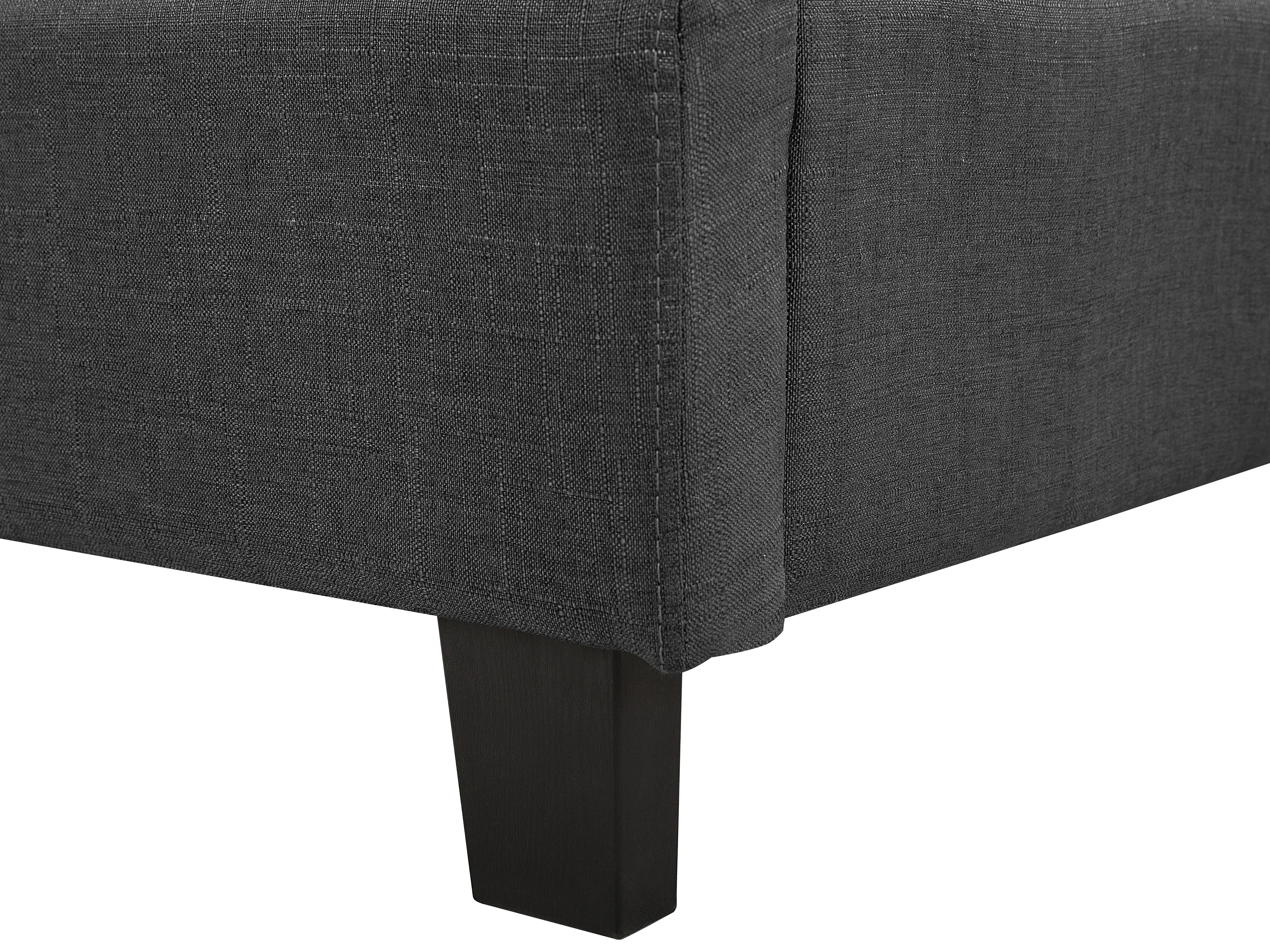 Waterbed Stof LA ROCHELLE 180 x 200 cm Donkergrijs