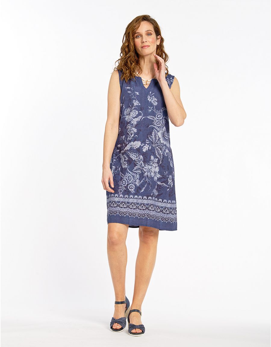 Robe bleue légère imprimé