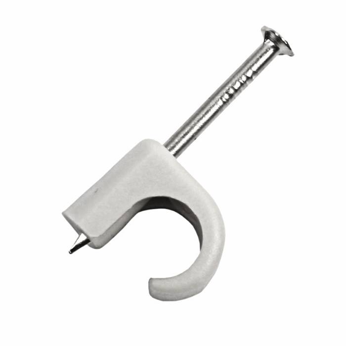 Kabelclips 7-10 mm grå 100 stk. - Elworks