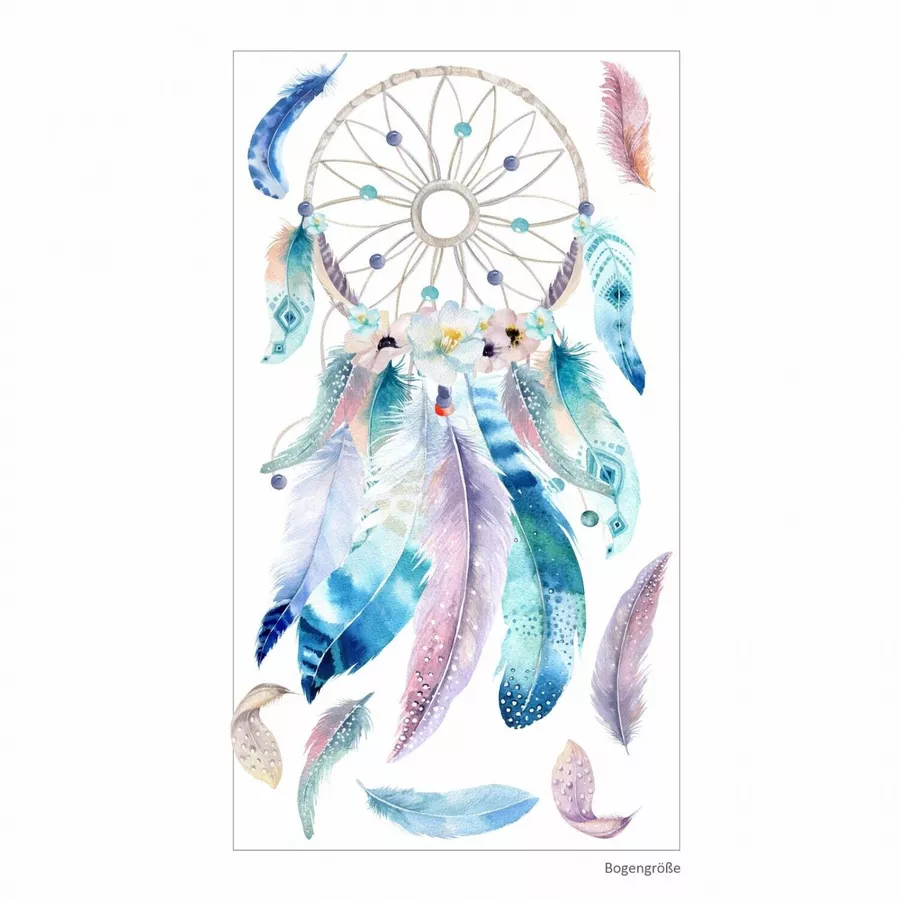 Nikima Wandtattoo 228 Wandtattoo Traumfänger blau bunt