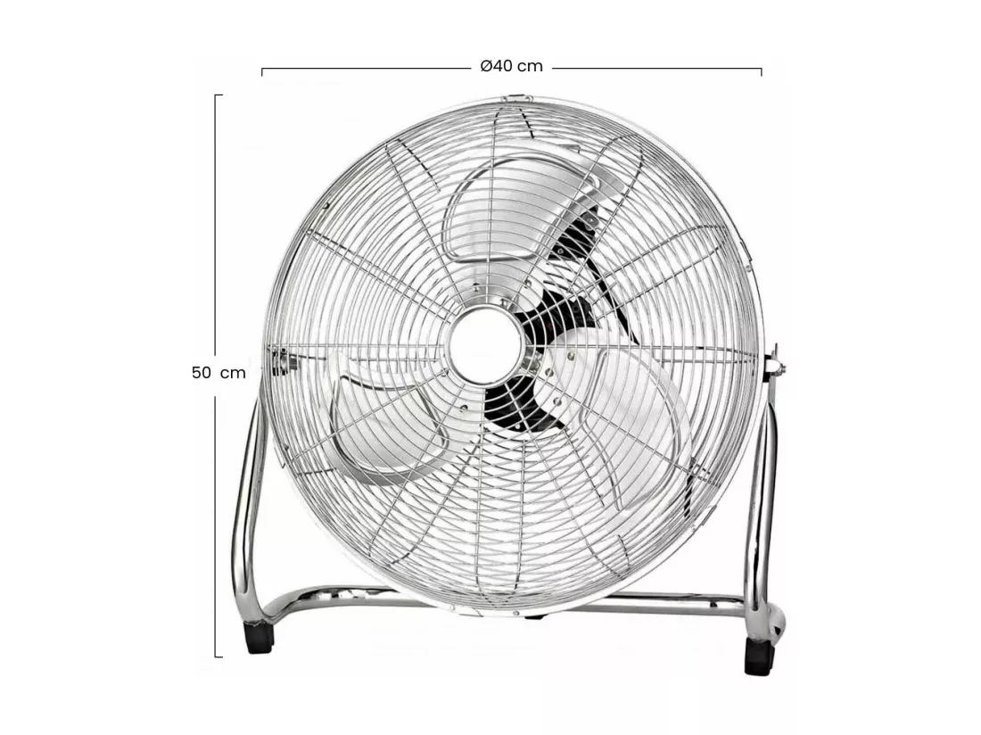 Ventilateur de Table Ø40cm 75W 3 Vitesses Aero Argent Raydan Home