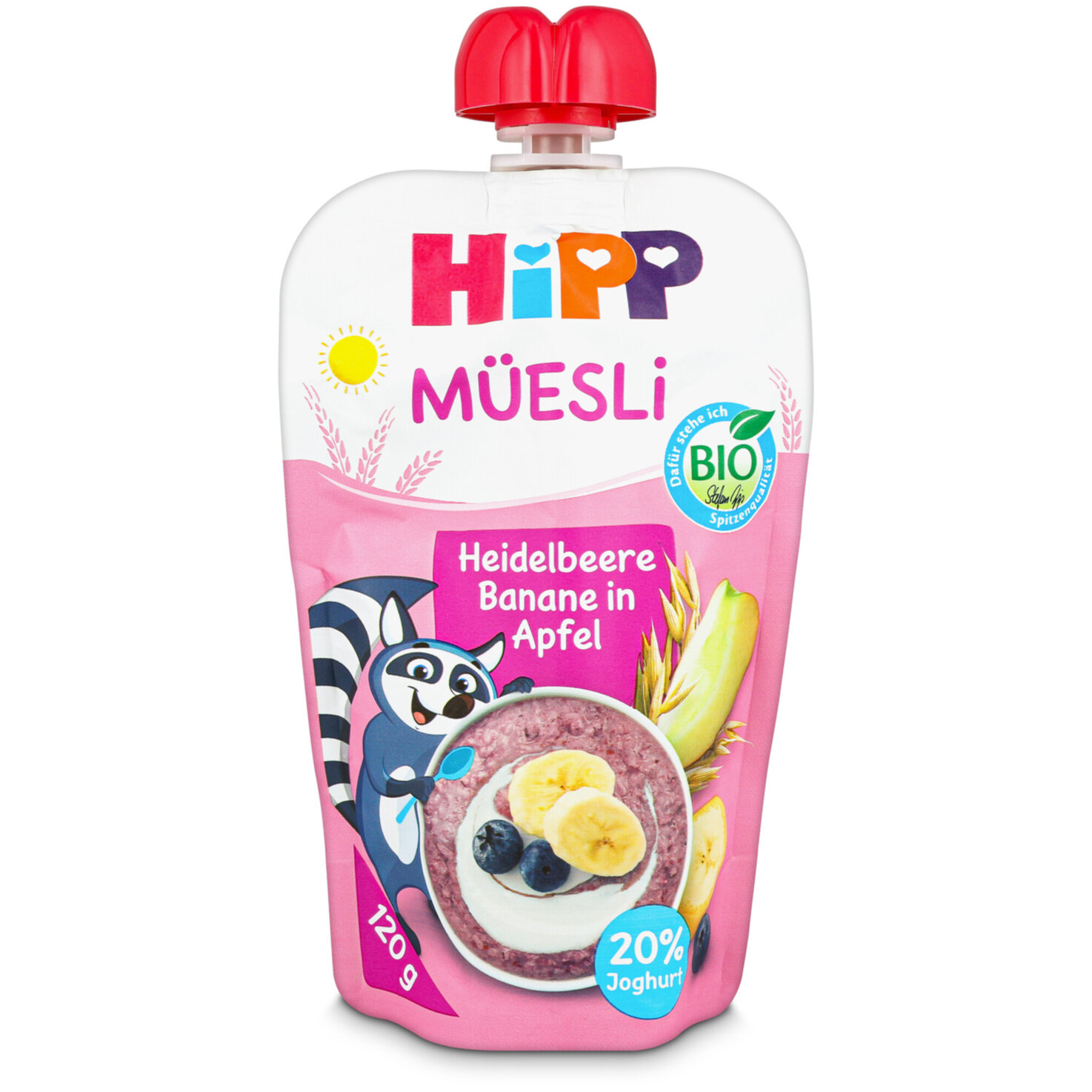 Hipp Quetschie Müesli Heidelbeere, Banane in Apfel & Joghurt 12+ Monate