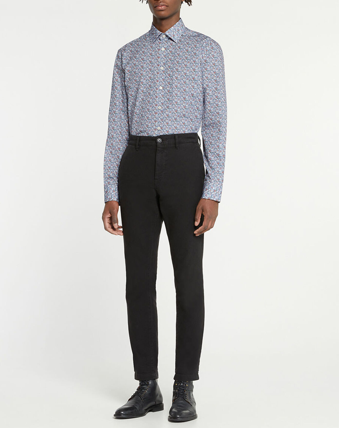 Hackett London Chemise Slim Fit à imprimé floral bleue