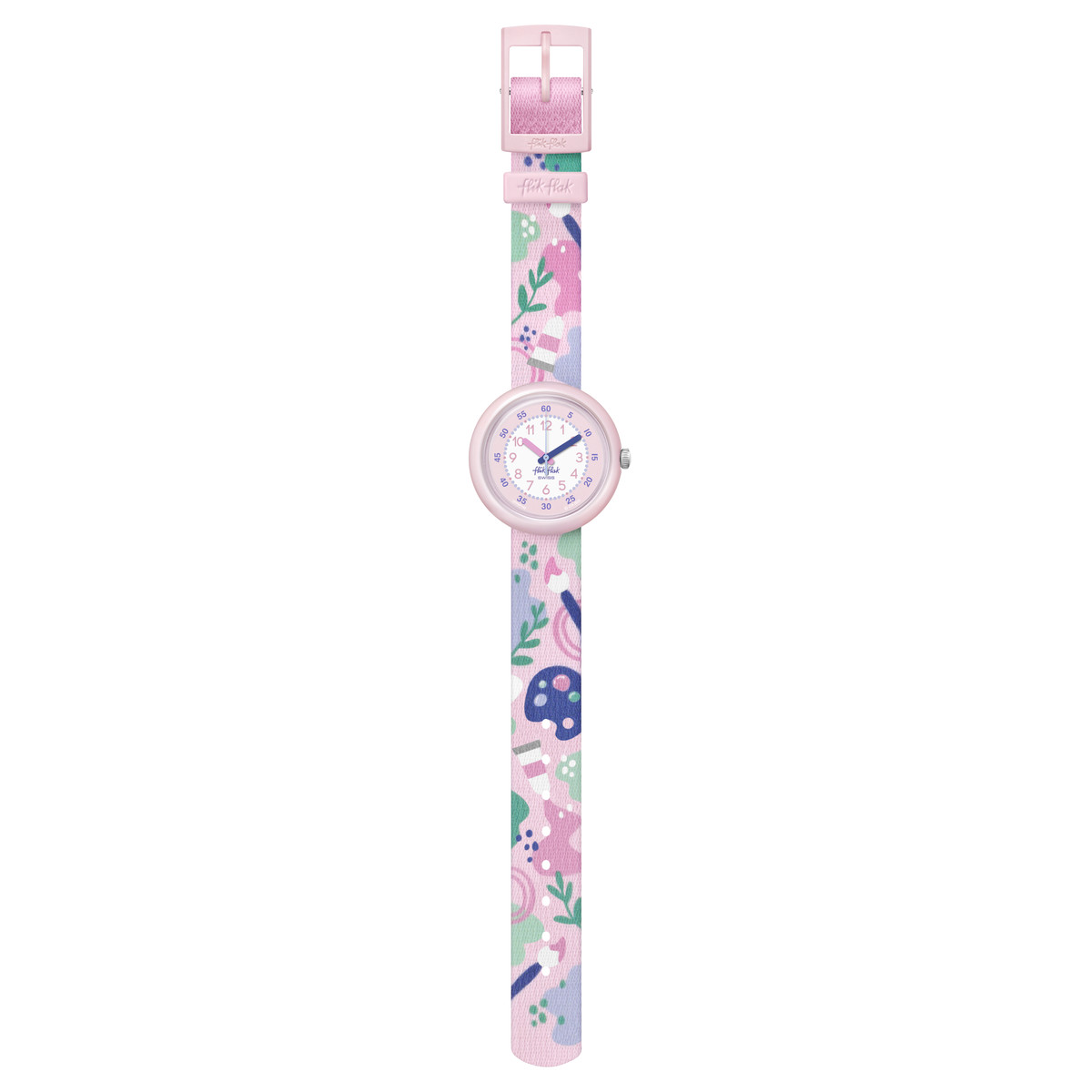 Montre FLIK FLAK Future dreams Art Lover enfant plastique biosourcé bracelet PET recyclé rose
