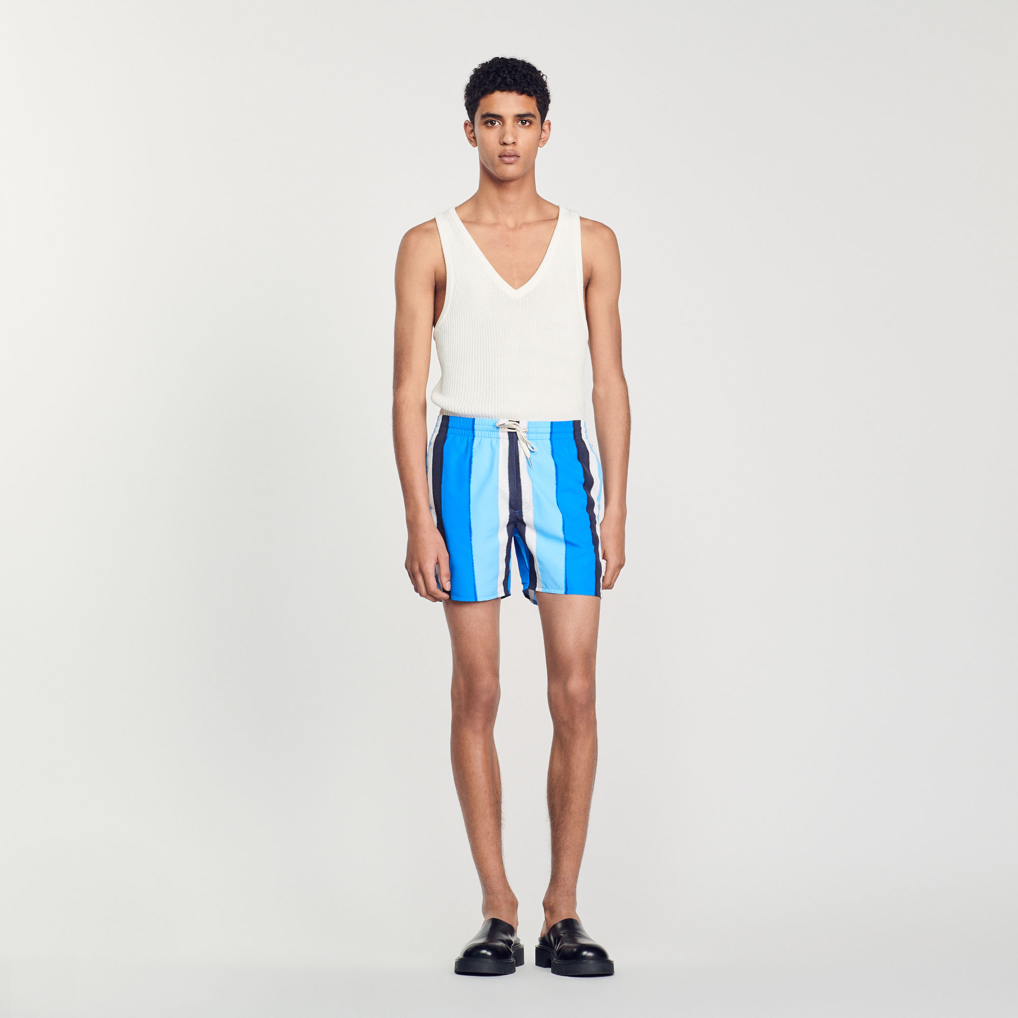 Maillot de bain imprime raye