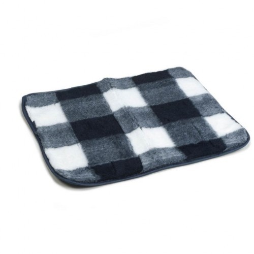 Cama azul e branca para cachorro