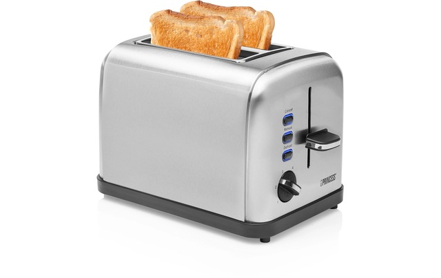 PRINCESS Toaster »Style 2 Silber« 2 kurze Schlitze für 2 Scheiben 850 W