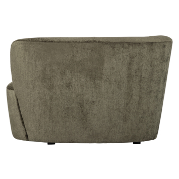 WOOOD fauteuil Stone warmgroen velvet structuur met leuning links