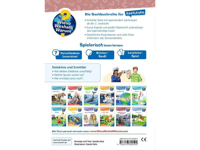 Ravensburger Kinder-Sachbuch WWW Erstleser – Detektive und Lesetraining, Sachwissen und Spielspass in einem!
