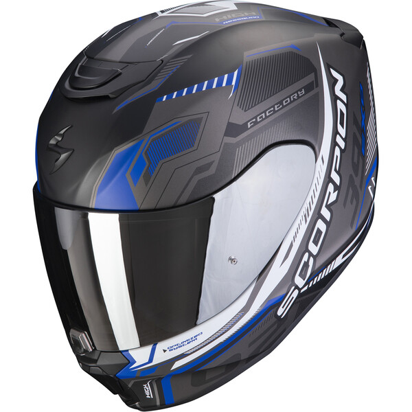 Scorpion - Casque Exo-391 Haut Noir Mat / Bleu