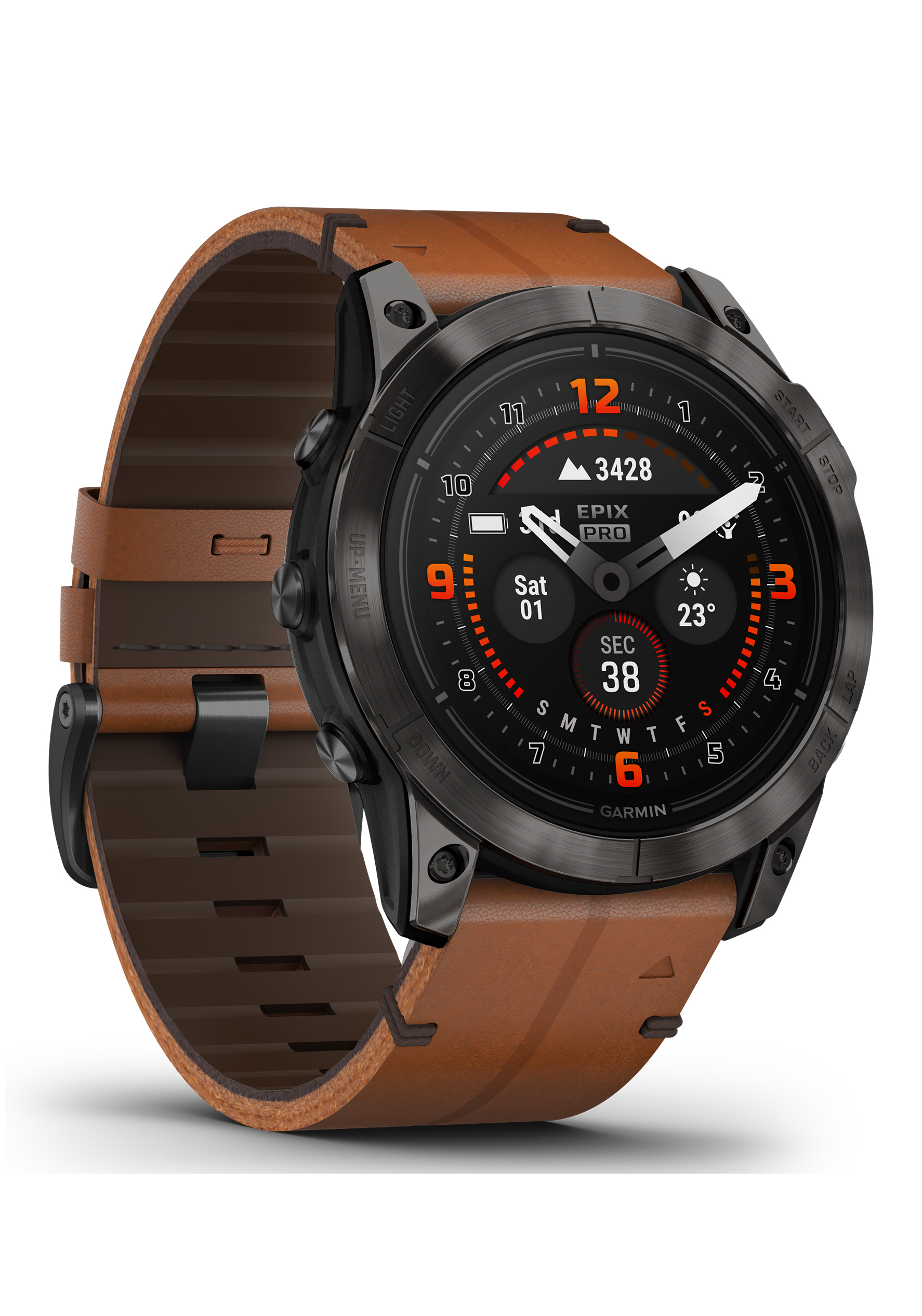 Garmin EPIX 2 Pro X Sapphire Lederband 010-02804-30